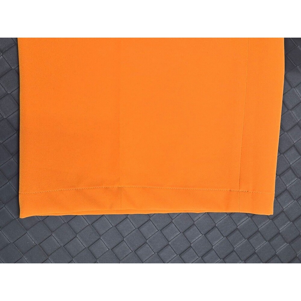Karl Lagerfeld High Waisted Wide Leg Trouser Pants Pleated Flowy Orange Preppy - Picture 10 of 10